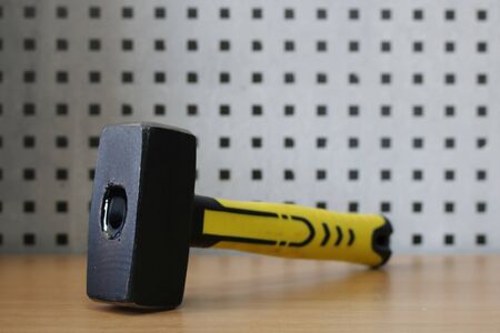 Sledge hammer in yellow color, 1 kgの写真素材