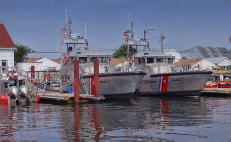 Coast Guard Boats, Manasquan Station, NJのeditorial素材