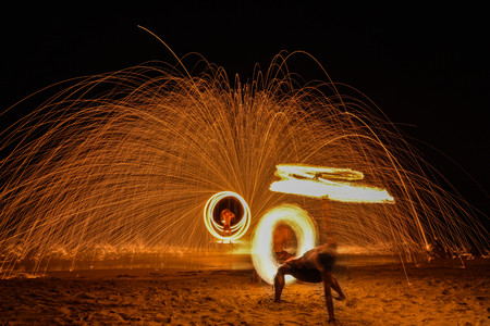 Spinning Burning Poiの写真素材