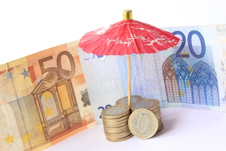 emergency parachute for the Irish Euroの写真素材