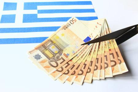 Symbol photo: depts cut for Greeceの写真素材