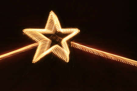 Star of lights on an Christmas market in Germanyの写真素材
