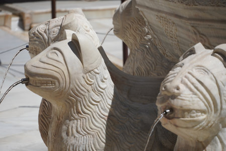 Generalife Palace and the fortress, Alhambra, Granada, Spainの写真素材
