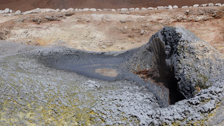 View of Sol de Manana's Geysers at Eduardo Avaroa Andean Fauna National Reserve - Bolivia