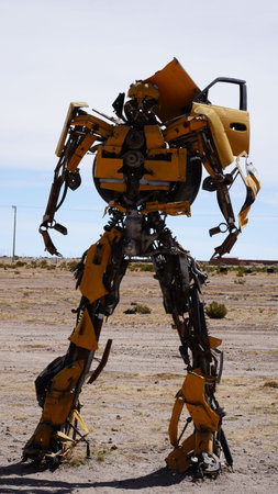 Train Cemetery aka train graveyard, Uyuni, Bolivia, South Americaの写真素材