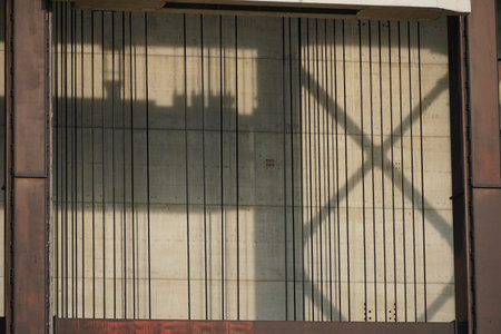 The Strepy Thieu boat lift (L'ascenseur funiculaire de Strepy-Thieu) from behind connected to the...