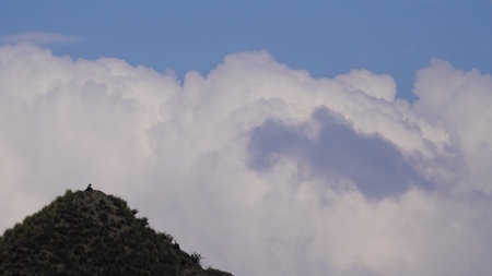Trekking through the Valle de las Animas in La Paz, Boliviaの写真素材