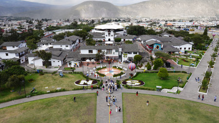 Equator in Middle of the World City located near by Quito