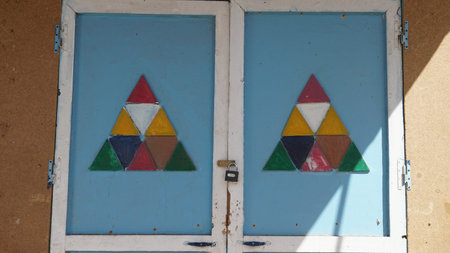Mural arts from the Traditional nubian village streets, Africa, Egypt