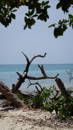 Views of Rosario Islands in the Caribbean sea in Colombia