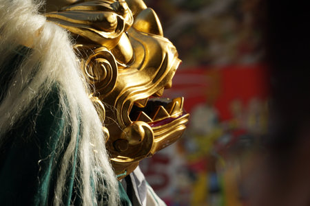 Tenjin festival celebrated near by Osaka in the beautiful Japanの写真素材