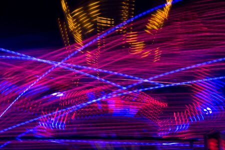 abstract fairground lightsの写真素材