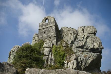 roche chapel  the hermits chapel  in cornwall uk の写真素材