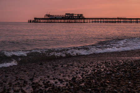 Hastings Pier Sunsetの写真素材