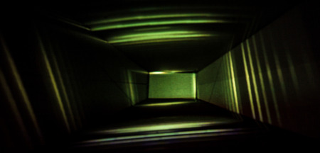 Abstract Light Painting Photography in Green.の写真素材