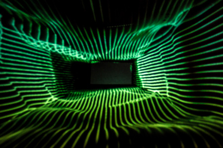 Abstract Light Painting Photography in Green.の写真素材