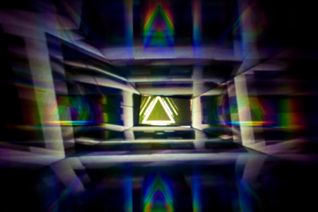 Rainbow Abstract Light Painting Photography.の写真素材