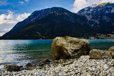 Achensee in Austria Lake in the mountainsの写真素材