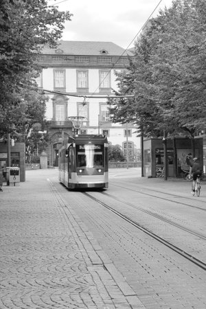 Incoming tramの写真素材