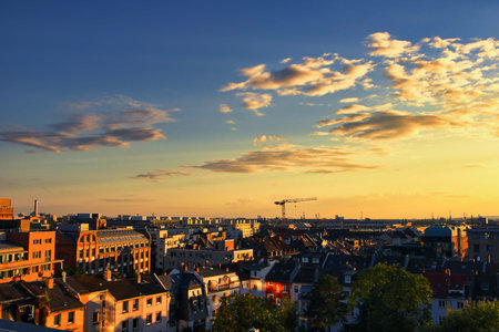 Beautiful colorful sunsetの写真素材