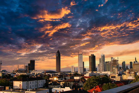 Beautiful sky with many cloudsの写真素材