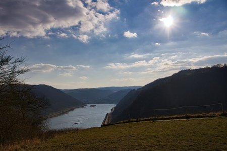 Blue sky with beautiful cloudsの写真素材