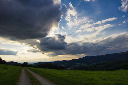 Blue sky with beautiful clouds