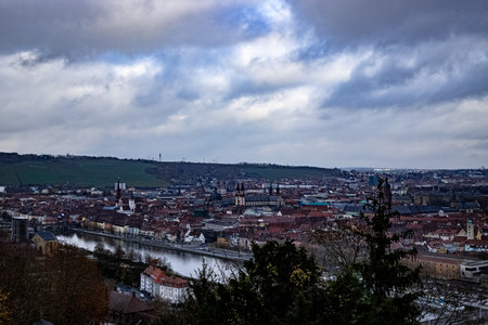 Panoramic view of the old city of Prague, Czech Republicの写真素材
