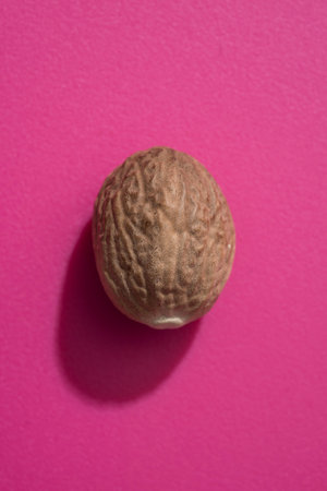 Nutmeg against a brightly coloured background