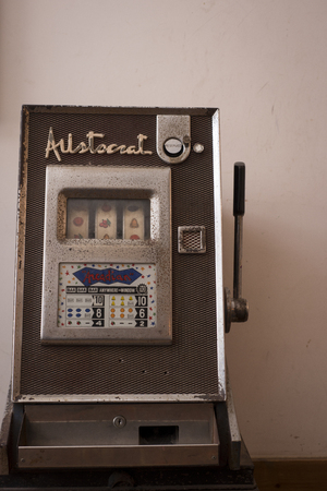 An old vintage one arm banditのeditorial素材