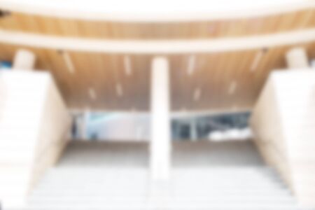 Out of focus or blurred background of stone stairs outisde office buildingの写真素材