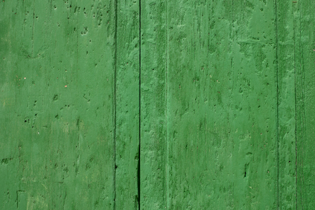 Worn green painted wooden surface for backgroundsの写真素材