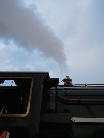 steam of the steam locomotive