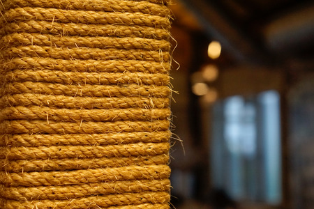 vintage rope shallow depth of field with copy space backgroundの写真素材