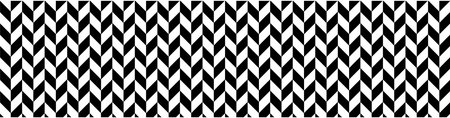 Large black and white herringbone geometric pattern, interlocking parquet floor design
