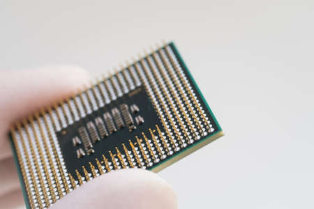 Circuit board of a processor for laptop computerの写真素材