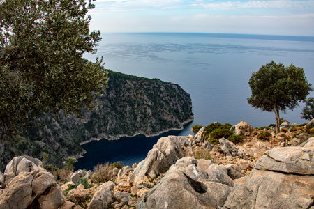 Rocky coast of the island of Mallorca, Spain.