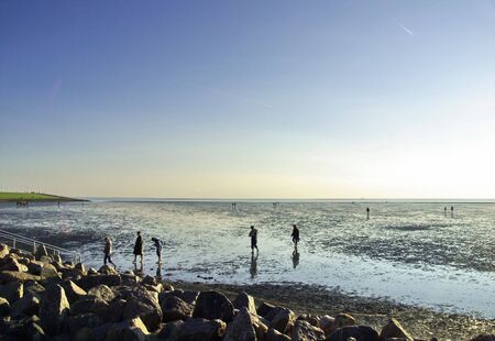 Beach at the North Sea in Northern Germanyの写真素材