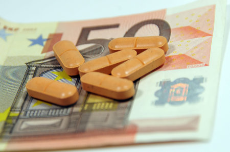 pharmaceutica with moneyの写真素材