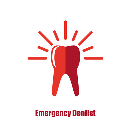 Emergency dentist urgent dental care  designconceptのイラスト素材