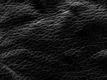 Black textured polyurethane faux leather material swatch