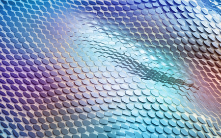 Abstract blue turquoise paper honeycomb background