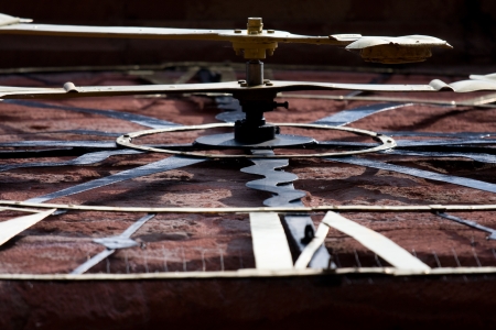 Details of the medieval tower clockの写真素材