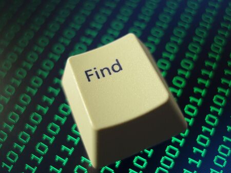 concept: a find key from a computer, internet or data search   の写真素材