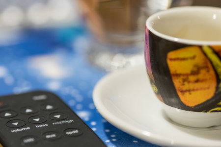 Remote control for volume, bass an heights for active loudspeakers