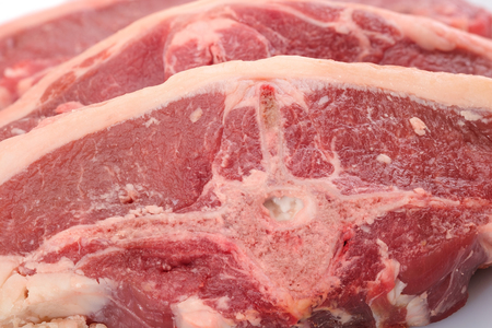 Lamb meat raw red close upの写真素材
