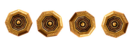 Different drawer handle wihte isolated panorama formatの写真素材