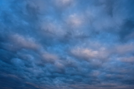 Dark clouds in dawn in the sky