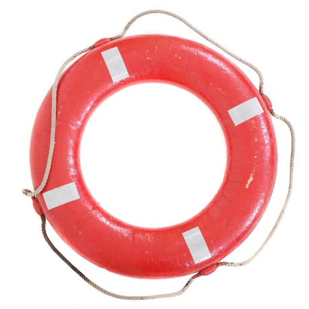 Life buoy isolated on white backgroundの写真素材