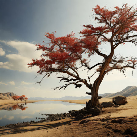 tree in the desertの素材